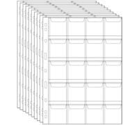 200 Pocket Coin Collecting Pages 20 Grids/Page Storage Loose Leaf 9 Hole