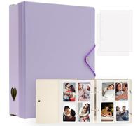 200 Pockets Photo Album for Fujifilm Instax Mini 11 12 9 8+ 8 7+ LiPlay Film, Photocard Binder for Polaroid SnapTouch PIC-300 Z2300 Photo Printer, 2x3 Photo Book for Kpop Card (Purple)
