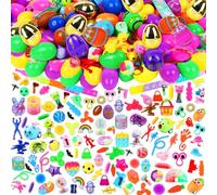 200 Prefilled Easter Eggs with Various Toys Inside, Basket Stuffers, Easter Fillers, Easter Toys Bulk, Easter Egg Hunt Supplies, Prizes Events in the