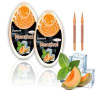 200 Premium Balls Set - Aroma Click - Premium Menthol Capsules - Includes Storage Box for Scented Energy Balls (Cantaloupe Melon)