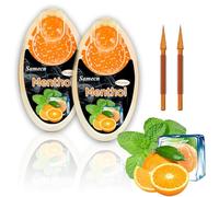 200 Premium Balls Set - Aroma Click - Premium Menthol Capsules - Includes Storage Box for Scented Energy Balls (Orange)