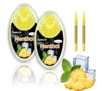 200 Premium Balls Set - Aroma Click - Premium Menthol Capsules - Includes Storage Box for Scented Energy Balls (Pineapple)