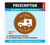 200 Prescription Alert Stickers - Supplied on Sheets (Brown Delivery)