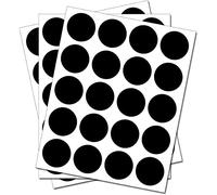 200 Round Black Circles - Removable Self Adhesive Waterproof Durable Vinyl Stickers - Digitally Cut to The Sticker Shape - Size 38mm
