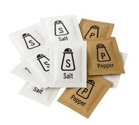 200 Salt & Pepper Sachets | 100 Salt Sachets & 100 Pepper Sachets | Individually Wrapped Portions | Disposable Condiment Sachets for Catering, Takeaway, Travel, Lunchboxes & Portion Control | Espresso
