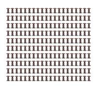 200 Sets Book Binding Screw Assortment, Chicago Screws with Brass Electroplating, Curved Surfaces Round Flat Head Studs for Leather Craft and DIY Projects (Dark Copper Plating)