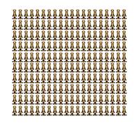 200 Sets Chicago Screws 6x4mm Pure Copper Round Head Glossy Leather Rivets, Screw Rivets for DIY Bags Clothes Shoes, Button Studs for Leathercraft Projects (Bronzer Color)