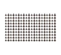 200 Sets Chicago Screws 9.5x8mm, Brass Leather Screw Rivets with Round Head, Uniform Coating Book Binding Fasteners for DIY Craft and Leather Projects (Silver Black)