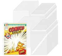 200 Sets Current Size Comic Book Bags and Boards, Reusable Clear Comic Book Sleeves with Double-Sided White Cardboard, Top-Loader Protective Covers for Collectors Comics Storage & Display