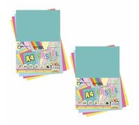 [200 Sheets] - A4 Pastel Card, Assorted Colours 250 GSM Thick Cardstock for Printer Stationary, Drawing, Sketching, Scrapbooking, Creative Arts & Crafts