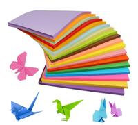 200 Sheets Coloured Paper A4, Origami Paper Pack, 20 Colours