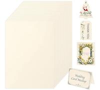 200 Sheets Ivory Cream A4 Ivory Cardstock, 120gsm Coloured Craft Card for Business Card Making, Wedding Invitations, Stationery Printing, Arts and Craft