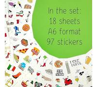 200 Sheets of Italian Painted Stickers, Art Deco Stickers, Creative Handmade Materials, Suitable for Stationery Decoration and Handmade.