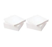 200 Sheets- Soft Serviette Napkins, 1Ply Square Tissue, White Cocktail Napkins, Kitchen Towels 29 x 29 cm Disposable White Papers, Ideal for Weddings Home Office Catering (Pack of 2)