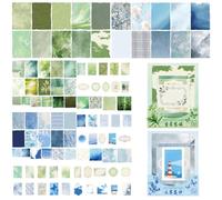 200 Sheets Vintage Scrapbook Paper Kit, Multiple Sizes Junk Journal Supplies for Scrapbooking, Card Making, DIY Collage Art, Gift Wrapping (Style F)