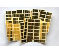 200 Shiny Gold Stickers - Sticky Coloured Self Adhesive Labels for Colour Coding