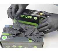 200 Showa 6112 Biodegradable Single Use Nitrile Gloves M 7-8 BLACK Powder-free
