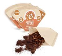 200 Size 4 Coffee Filter Paper Cones, Unbleached by EDESIA ESPRESS