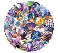 200 Stück Transparente Magische Planeten-Sticker - Mystische Dekosticker für Hexenküche, Scrapbooking, Journaling und mehr - Perfekt für Kinder und Erwachsene