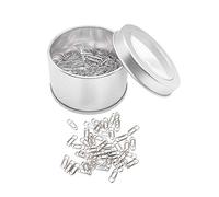 200 Thin Mini Paper Clip Silver Super Cute Tiny Paperclips 3/5 Inch Stainless Steel in Silver Tinplate Paper Clips Holder for Office School Home Desk Organizers (Silver Mini Paper Clips)