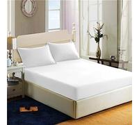 200 Thread Count 100% Egyptian Cotton Fitted Sheet - 16"/40cm Extra Deep Fitted Bed Sheet - Luxury Ultra Soft Bottom Sheet - Deep Pocket Stretches Up to 16" (White, Double)