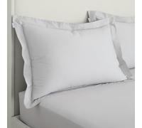 '200 Thread Count Cotton Percale' Oxford Pillowcases Bianca Grey One Size