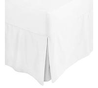 200 Thread Count Cotton Pleated Fitted Valance Sheet, 4ft Small Double - White