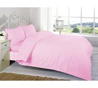 200 Thread Count Flat Sheets 100% Cotton Hotel Quality Super Soft Flat Bed Sheets (Pink, Double Flat Sheet)