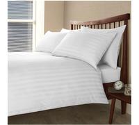 200 Thread Count Satin Stripe Duvet Set GAVENO CAVAILIA White Double