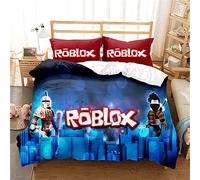 200 Thread Count Single ROBLOX Duvet Cover Sets 100% Egyptian Cotton Hotel Quality Ultra Soft Anti Allergic Luxury (135x200cm(Single),ROBLOX 06)