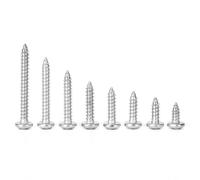 200 tornillos autorroscantes M3 5 juego de combinación cruzada de cabeza plana de acero inoxidable 304 sujetadores de alta resistencia para decoración del hogar, construcción, uso