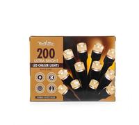 200 Ultra Bright Led Chaser Lights Black Wire - Warm Light
