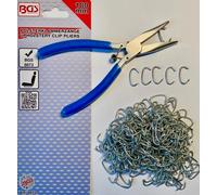 200 Upholstery Clips + Pliers BGS Seat Repair Clip Tool