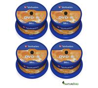 200 Verbatim 43548 DVD-R DVD Blank Recordable Discs 120 Mins 4.7GB 16x Bulk Buy