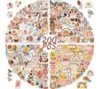 200 Vintage Inspirational Stickers, Boho Motivational Stickers for Water Bottles, Laptops, Journals, Vinyl Positive Affirmation Boho Stickers for Adults, Teens, Kids