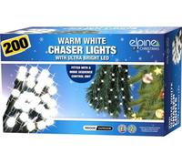 200 Warm White Chaser Christmas Led Snowing Icicle Lights Bright Xmas Tree Indoor