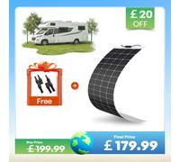 200 Watt 12 Volt Flexible Monocrystalline Solar Panel - 1 Piece