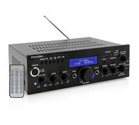 200 Watt Audio Stereo Receiver - Wireless Bluetooth Home Power Amplifier Home Entertainment System w/AUX IN, USB Port, DVD CD Player, AM FM Radio, 2 Karaoke Microphone Input, Remote - Pyle PDA5BU.0