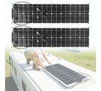 200 Watt Monocrystalline Flexible Solar Panels, High Efficiency PV Module for RV, Caravan, Marine, and Camper Rooftops