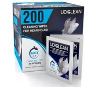 200 Wet Wipes for Cleaning and Maintenance of Hearing Aids Udiclean Quick-Drying Biodegradable Wipes Remove Grease Sweat and Dirt Without Leaving Residue