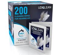 200 Wet Wipes for Hearing Aids and Cochlear Implants Udiclean Quick-Drying Individually Wrapped Wipes for Grease Sweat and Dirt Removal