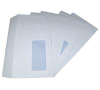 200 White DL/Letter Size Self Seal Paper Envelopes With Address Window 110 x 220mm 80gsm - Office Postal Mailing Postage Posting Supplies