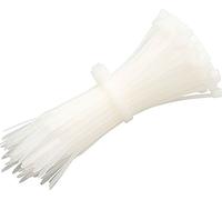 200 White Natural CABLE TIES 2.5mm x 100mm Nylon Plastic Electrical Zip Tie Wrap