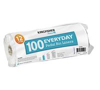 200 White Value 12L Pedal Bin Liners Rubbish Refuse Bags 40x40cm