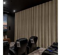 200" Wide Chenille ains for Home Theater, Soundproof & Light Blocking Drapes, Privacy Protecting, 1 Panel, 84" Length, Perfect for Movie Rooms & Entertainment Spaces