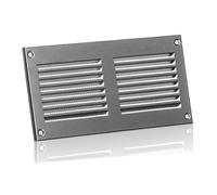 200 x 100 mm Ventilation Grille with Mosquito Net - Metal Ventilation Grills - Stainless Steel