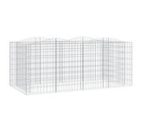 (200 x 100 x 100 cm) vidaXL Arched Gabion Raised Bed Gabion Basket Mesh Wire Stone Galvanised Iron