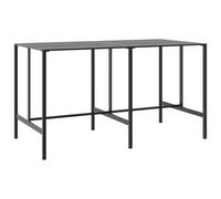 vidaXL Bar Table Black 200x100x110 cm Powder-coated Steel UK