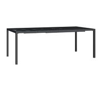 vidaXL Garden Table Anthracite 200x100x72 cm Steel, Black
