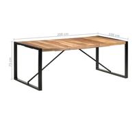 (200 x 100 x 75 cm) vidaXL Solid Wood Dining Table with Acacia Finish Dinner Set Multi Sizes